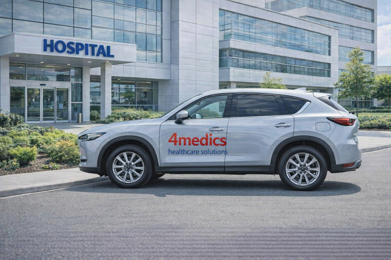 Car parked at hospital